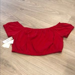 Wilfred Crop Top Red Sz Medium